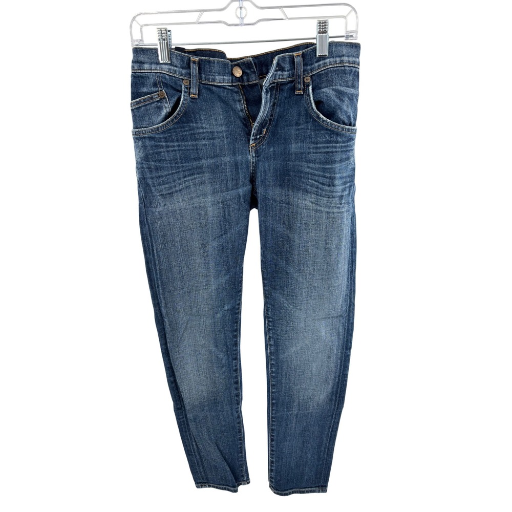 Citizens of Humanity Lennox Cropped Loose Fit Jeans Blue Wash 26 1367B-827